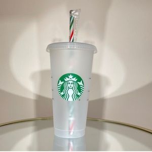 Starbucks 2020 Reusable Holiday Cold Cups W/ Straw